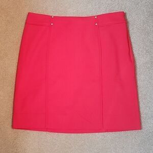 NWT White House Black Market Bright Red Pencil Skirt Sz 8